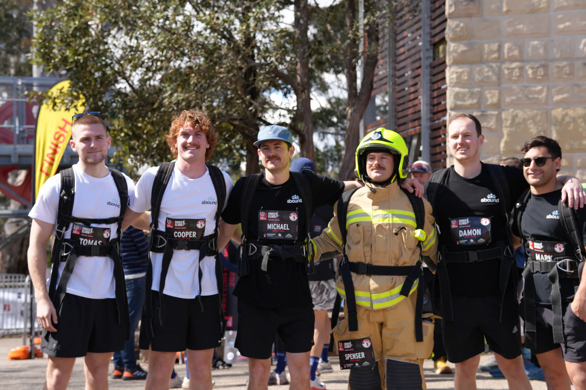 Spenser with Brad's Team after the climb