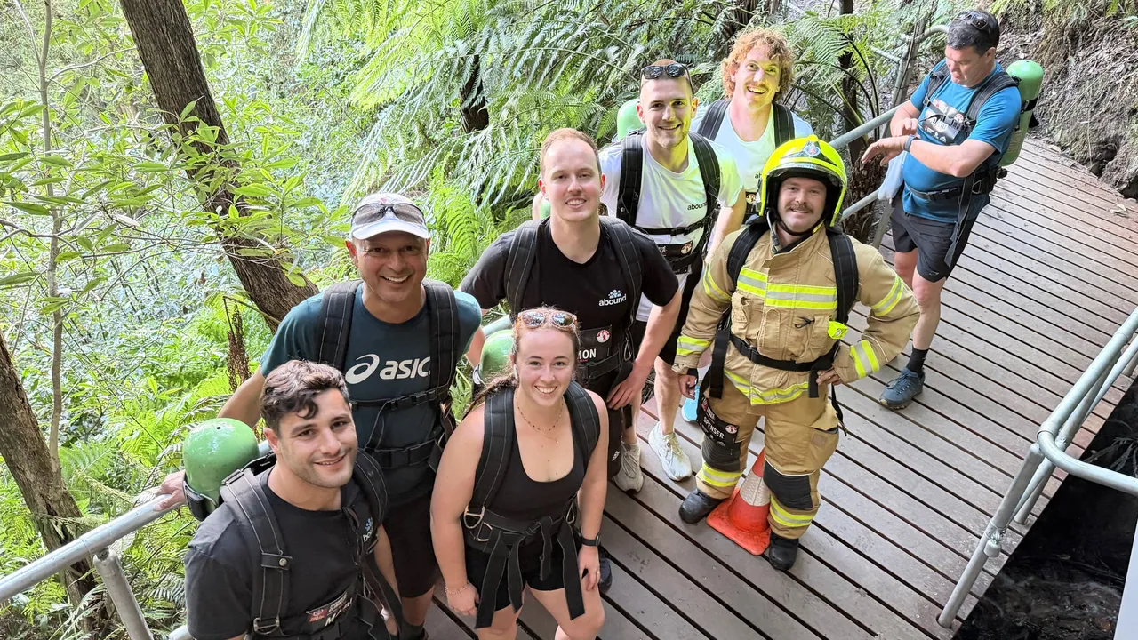Members of the Abound team together at the Firies Climb for MND